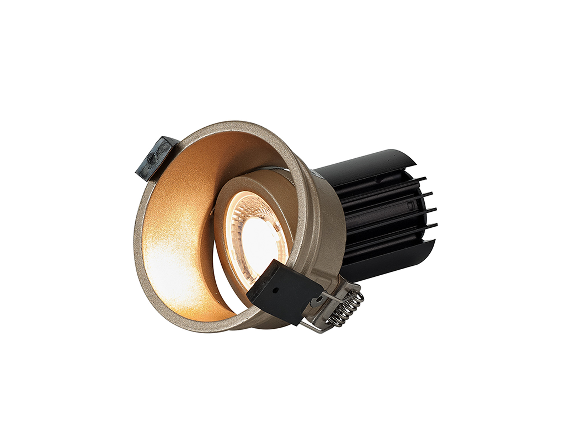 Bania A 12 Powered by Tridonic  12W 2700K 1200lm 36° CRI>90 LED Engine, 350mA Gold Adjustable Recessed Spotlight, IP20 DM201749  Dlux Bania A 12